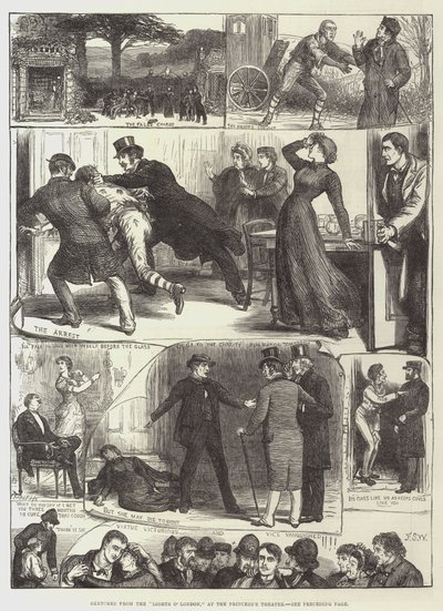 Bocetos de las Luces de Londres, en el Teatro de la Princesa de Francis S. Walker